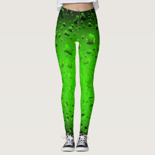 Stylish Cool Green water drops Leggings