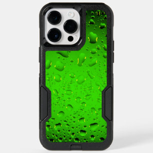 Stylish Cool Green water drops OtterBox iPhone 14 Pro Max Case