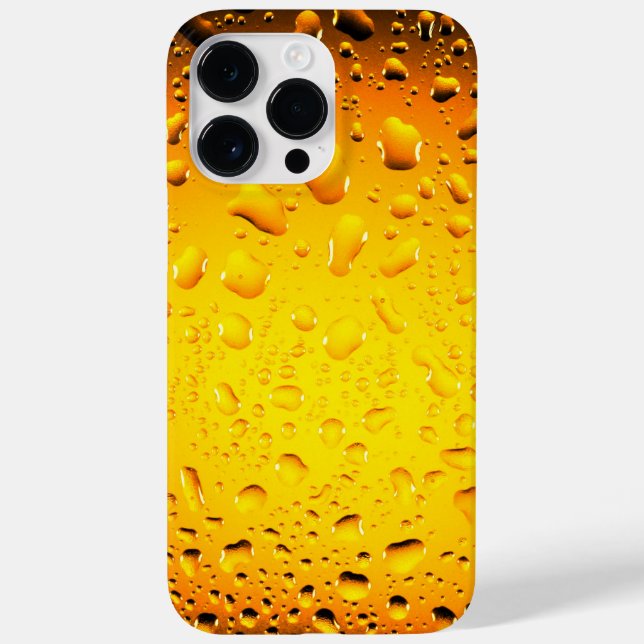Stylish Cool Yellow water drops beer Case-Mate iPhone Case (Back)
