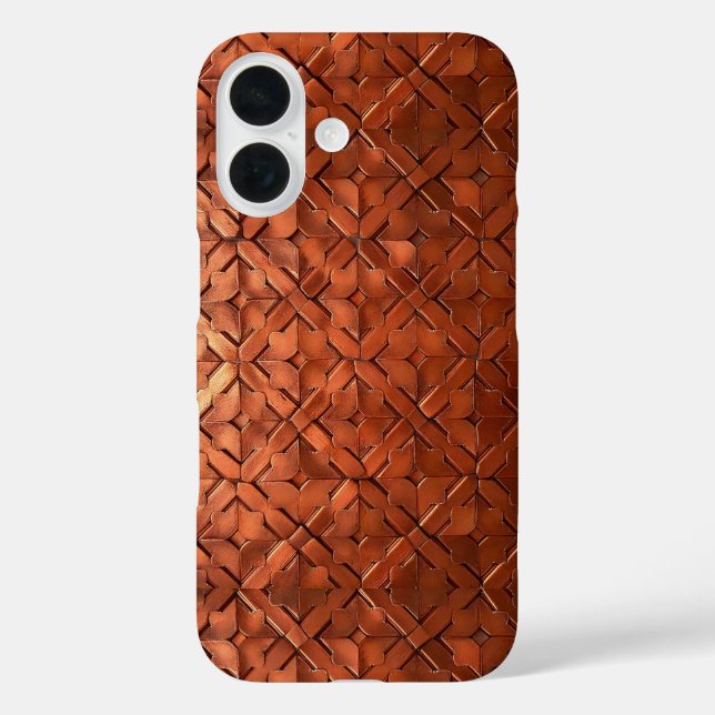 Stylish Copper Tile Design: Elevate Your  Case-Mate iPhone Case (Back)