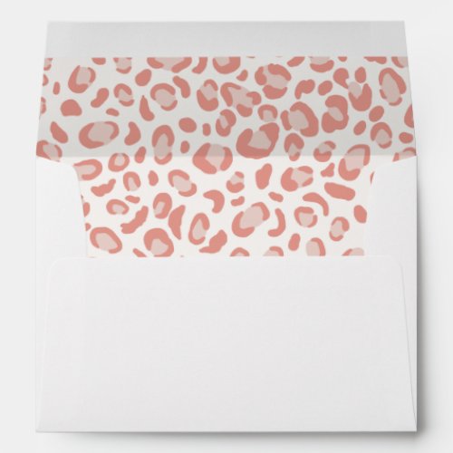 Stylish Coral Pink Leopard Pattern Envelope