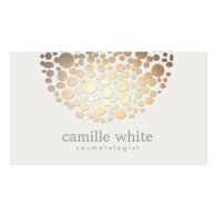 Stylish Cosmetology Faux Gold Foil Circle Pattern Business Card