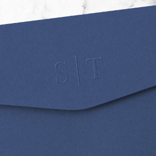 Stylish Couple Wedding Monogram Embosser