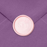 Stylish Couple Wedding Monogram Wax Seal Sticker<br><div class="desc">Stylish Couple Wedding Monogram Wax Seal Sticker that is easy to personalize. Personalize it by replacing the placeholder text with your initials. For more options such as to change the font and it's size click the "Customize it" button. *Please note that the Zazzle Watermark that appears in the zoom preview...</div>