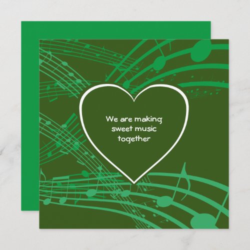 Stylish Couples MAKING SWEET MUSIC Valentines Card