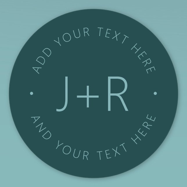 Stylish Couples Monogram Editable Text Waterproof Labels (Creator Uploaded)