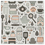 Stylish Crafting Fabric - Modern Culinary Design