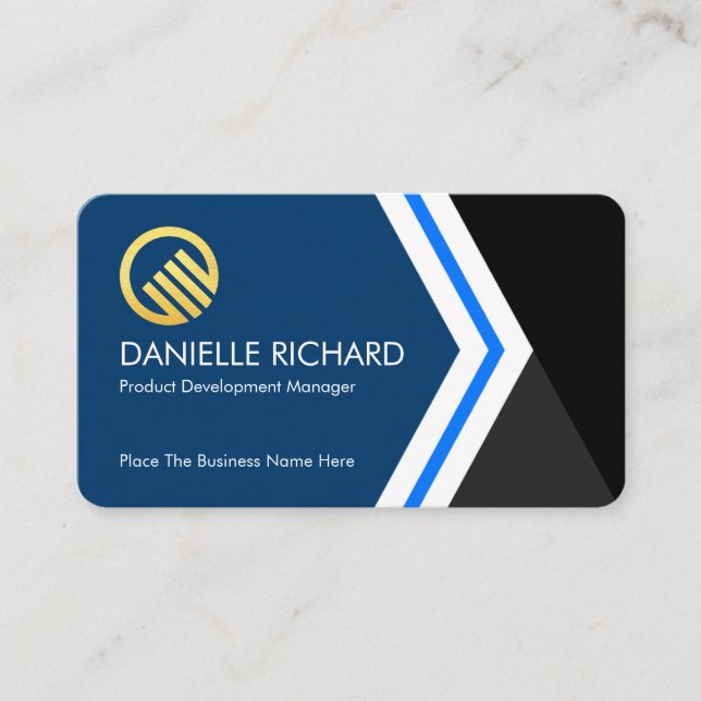 Stylish Creative Arrows Business Enterprise Card (Front)