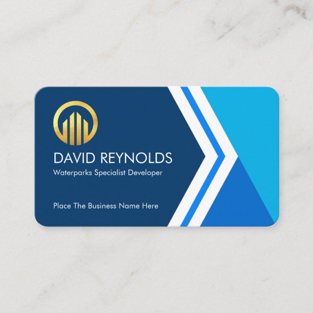 Stylish Creative Arrows Business Owners Card (Front)