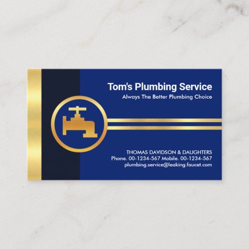 Stylish Creative Gold Pipe Lines Business Card