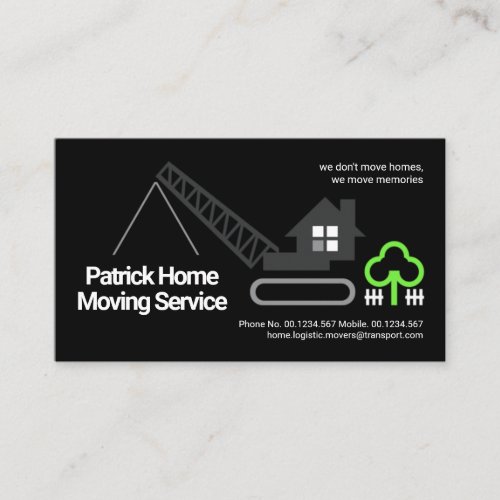 Stylish Creative Home Moving Crane Business Card