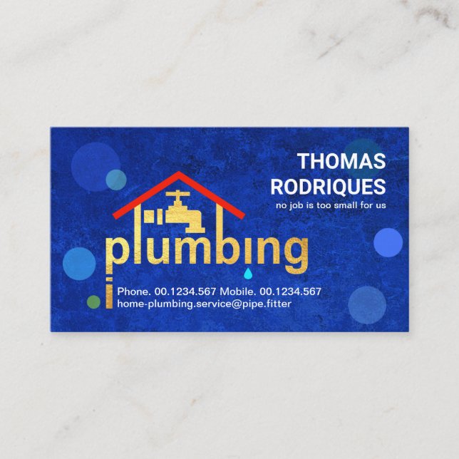 Stylish Creative Modern Water Bubbles Business Card (Front)