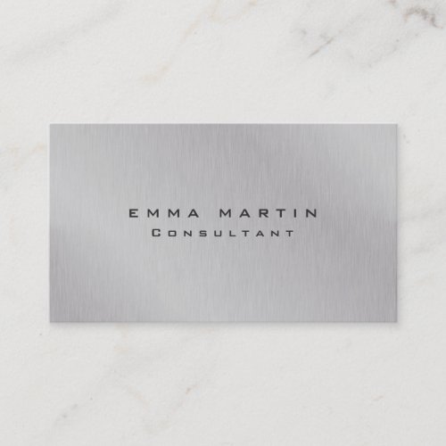 Stylish Creative Original Clean Silver Grey Unique Business Card