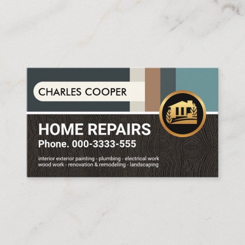 Stylish Creative Stripes Timber Layer Business Card
