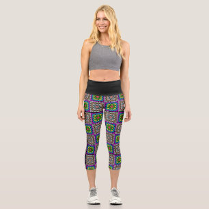 Stylish Crochet Granny Square Pattern Leggings