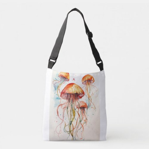 Stylish Crossbody Bag with Unique Jellyfish Desig