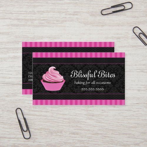 Elegant Cupcake Bakery Business Cards