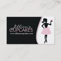 Stylish Cupcake Silhouette Business Card