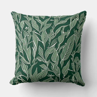Stylish cushion with a modern design and leaf patt