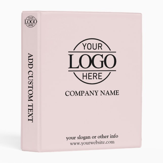 Stylish Custom Business Logo Corporate Records Mini Binder (Front/Spine)