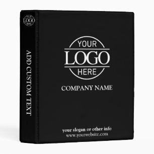 Stylish Custom Business Logo Corporate Records Mini Binder