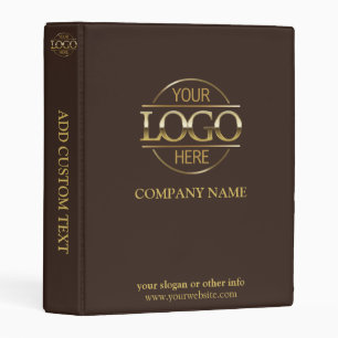 Stylish Custom Business Logo Corporate Records Mini Binder