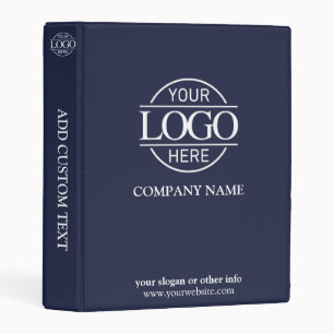 Stylish Custom Business Logo Corporate Records Mini Binder