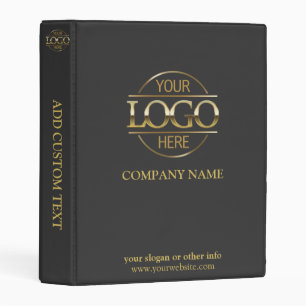 Stylish Custom Business Logo Corporate Records Mini Binder