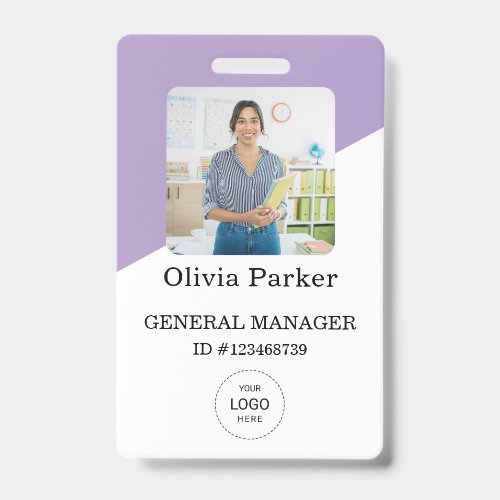 Stylish Custom Company Employee Photo Badge