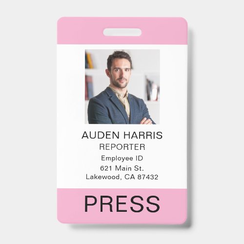 Stylish Custom Company Employee Photo Badge