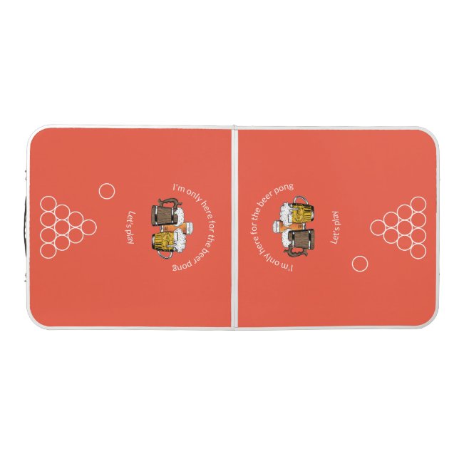 Stylish Custom Coral Beer Pong Table (Top)