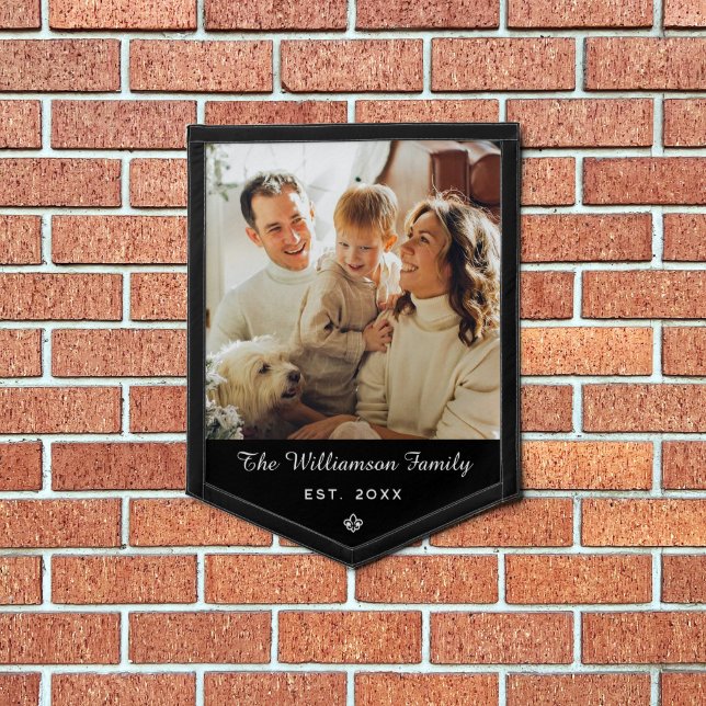 Stylish Custom Family Photo Pennant (Insitu 1)