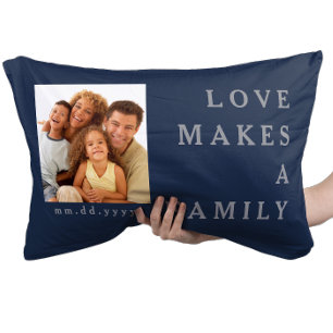 Stylish Custom Family Quote Design Bedroom Accent Accent Pillow