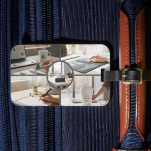 Stylish Custom Five Photo Personalized Luggage Tag