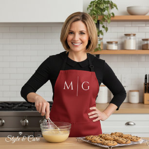 Stylish Custom Monogram Accent For Everyday Use Apron