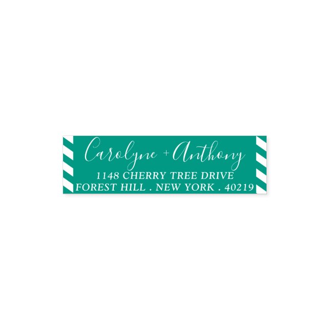 Stylish Custom Name & Address Self Inking Stamp (Design)