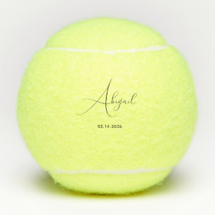 Stylish Custom Name Date Personalized Penn Tennis Balls