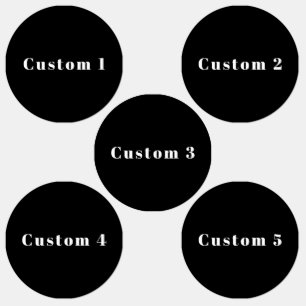 Stylish Custom Name or other Text Black & White Labels