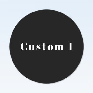 Stylish Custom Name or other Text   Black & White Labels