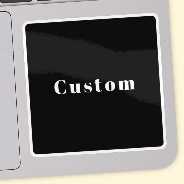 Stylish Custom Name or other Text | Black & White Sticker (Creator Uploaded)