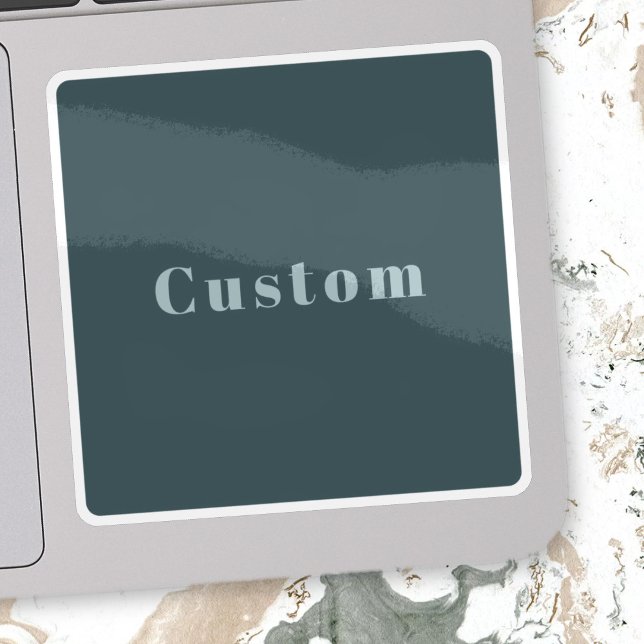 Stylish Custom Name or other Text | Blue Gray Sticker (Creator Uploaded)