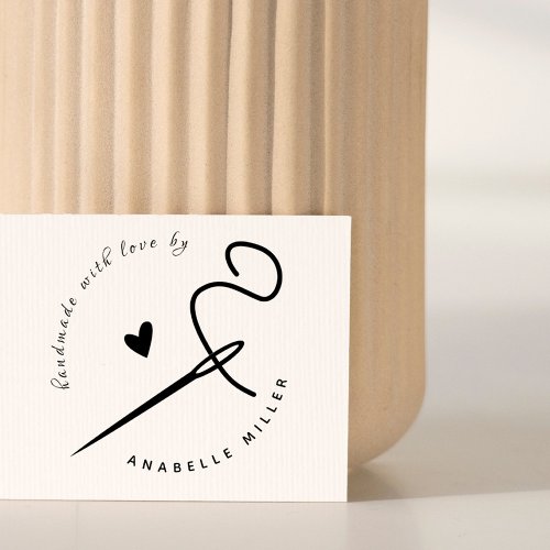 Stylish Custom Name Sewing Handmade With Love Self_inking Stamp