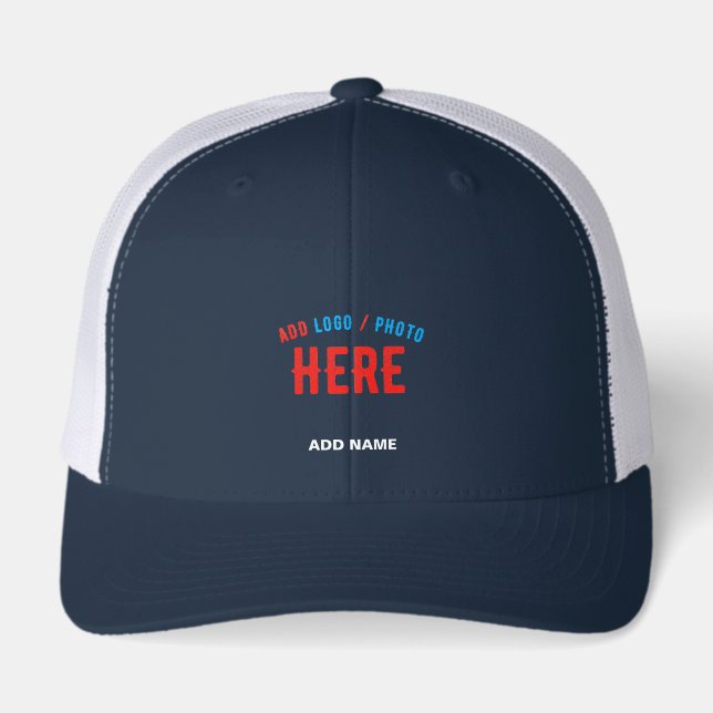 STYLISH CUSTOM NAVY BLUE WHITE VERIFIED BRANDED (Front)