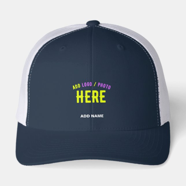 STYLISH CUSTOM NAVY BLUE WHITE VERIFIED BRANDED (Front)