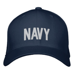 Stylish Custom NAVY Text Embroidered Baseball Cap