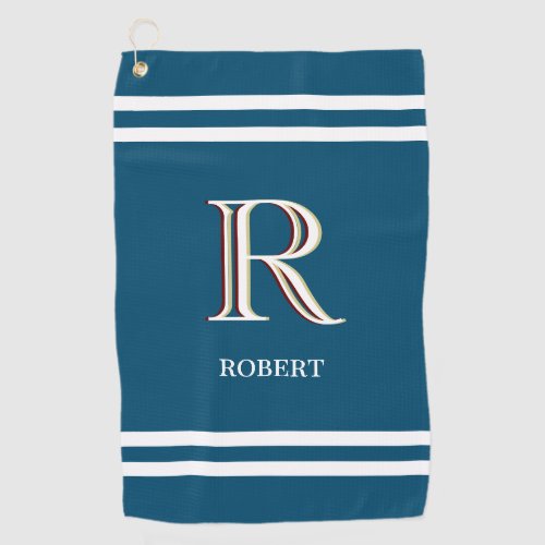 Stylish Custom Personalized Monogram Name   Golf Towel