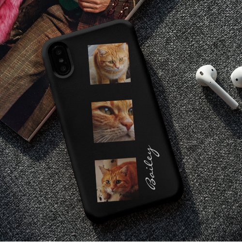 Stylish Custom Pet Family Dog Cat Photo Boxes iPhone X Case