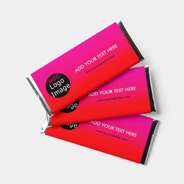 Stylish Custom Professional Business Magenta  Hershey Bar Favors (Front)