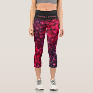 Stylish Customizable CRANBERRIES Capri Leggings