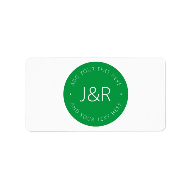 Stylish Customizable Label (Front)